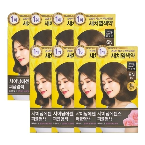 샤이닝에센스 6N 갈색 x8
