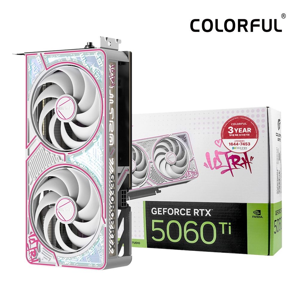 컬러풀 컬러풀 COLORFUL 컬러풀 iGame RTX 5060 Ti ULTRA DUO OC White D7 16GB 도우정보