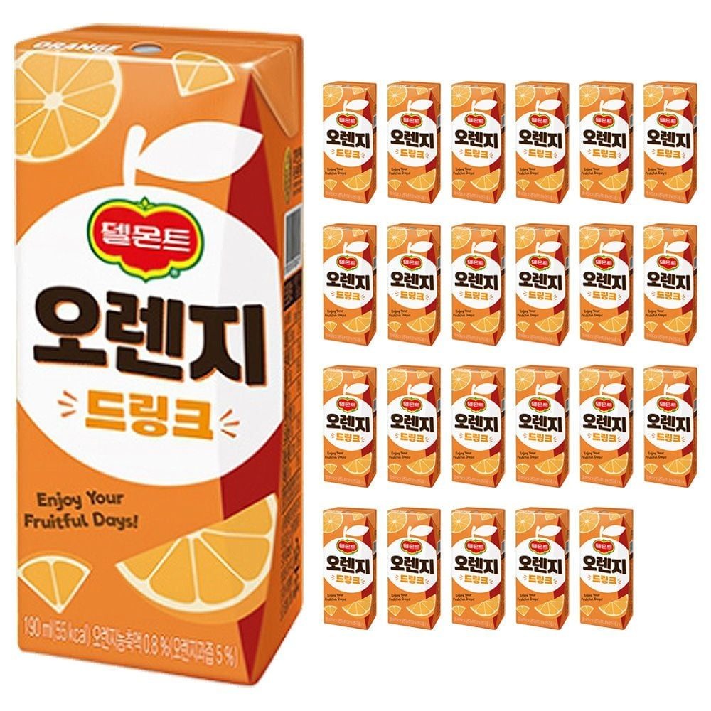 롯데 델몬트 오렌지 드링크 190mlx24개