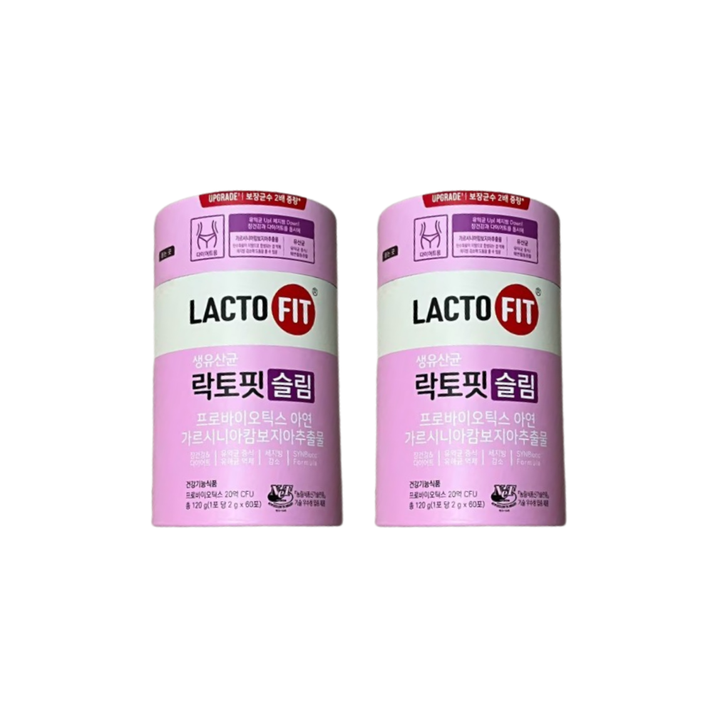 종근당건강 락토핏 슬림 유산균 프로바이오틱스 60포 2통
