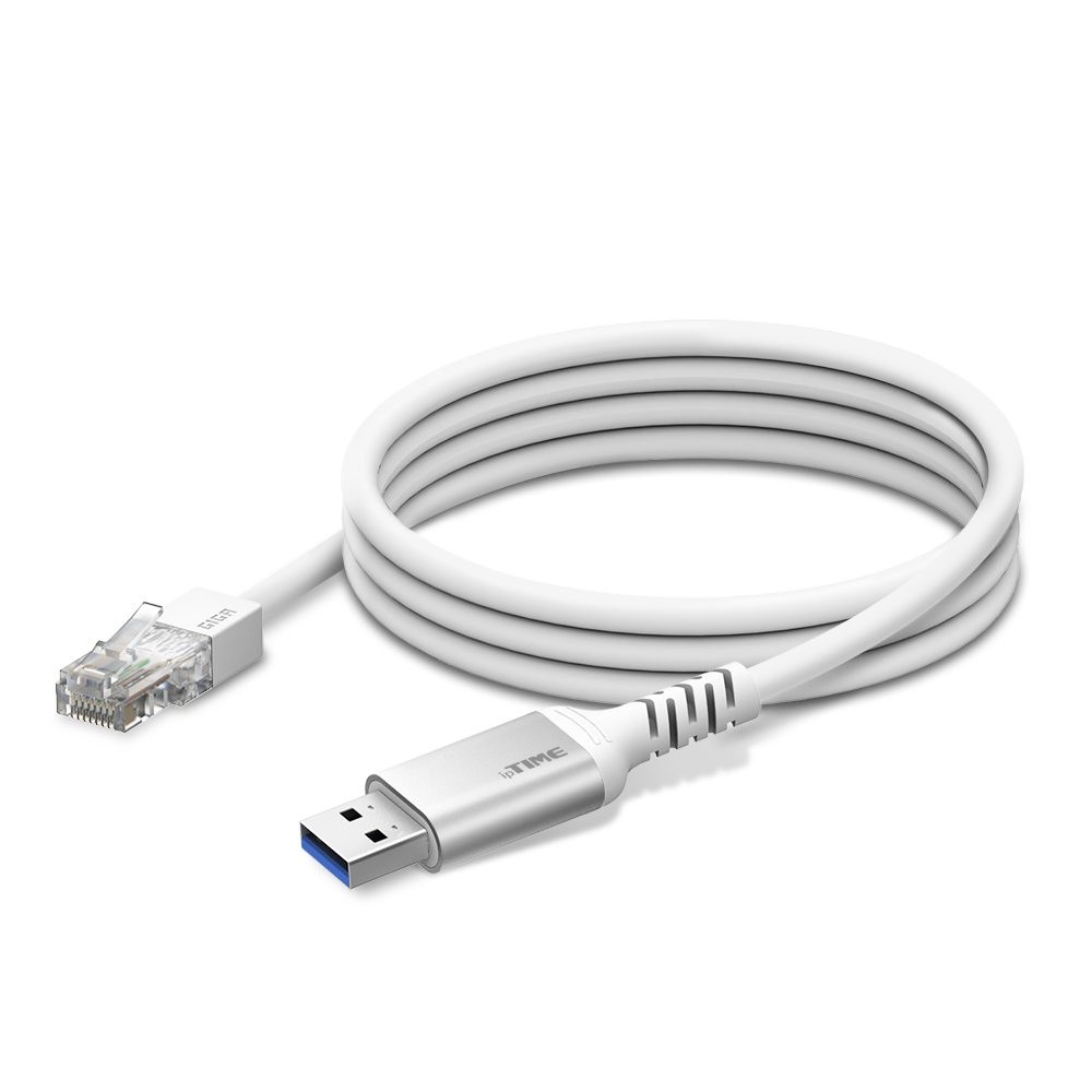 아이피타임(ipTIME) U2LAN 실버 일체형 기가비트 USB to LAN 케이블