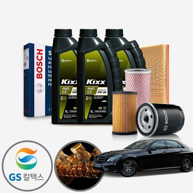 E300 W212 (M276) 가솔린 킥스파오 5W30 5W40 합성엔진오일 필터세트 7리터