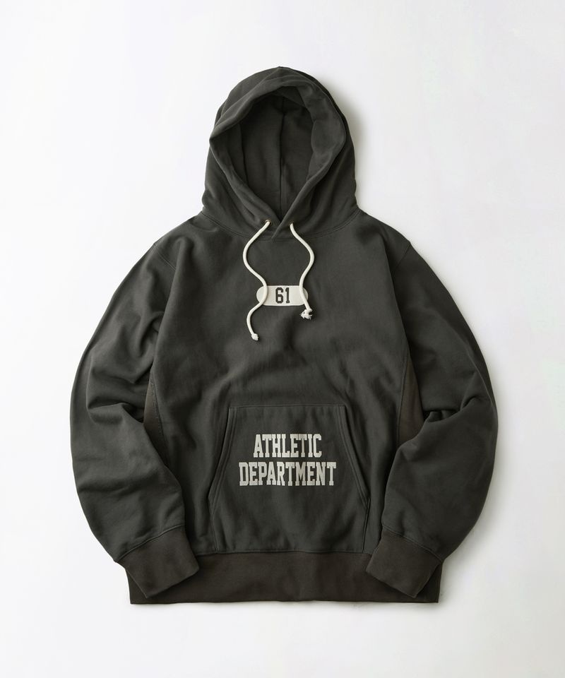 OUTSTANDING 아웃스탠딩 OUTSTANDING V.S.C SERIES HOOD SWEAT(ATHLETIC DEPARTMENT)_CHARCOAL OS26SSHD12CH 150090