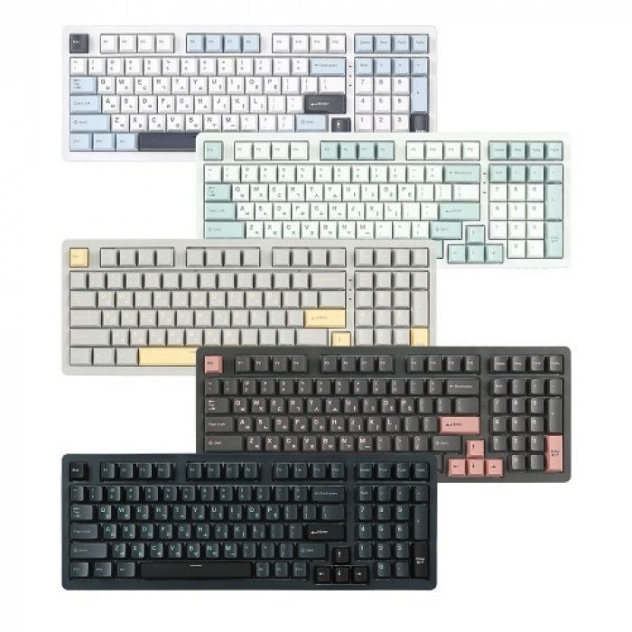지클릭커 WK98 8K 타란튤라 유무선 기계식 키보드 머큐리 핑크 (제주바다 37g)