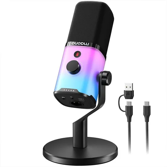 PD100X RGB 게이밍 방송용 녹음용 USB XLR 다이나믹 마이크