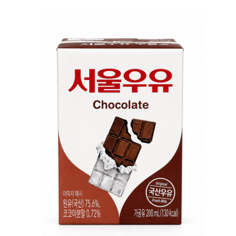 서울우유 멸균 초코우유 200ml x 24팩
