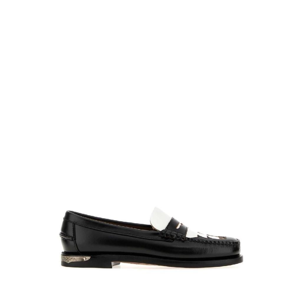 [해외] 세바고 76114YW 987 Black leather Dan Scarabeo loafers