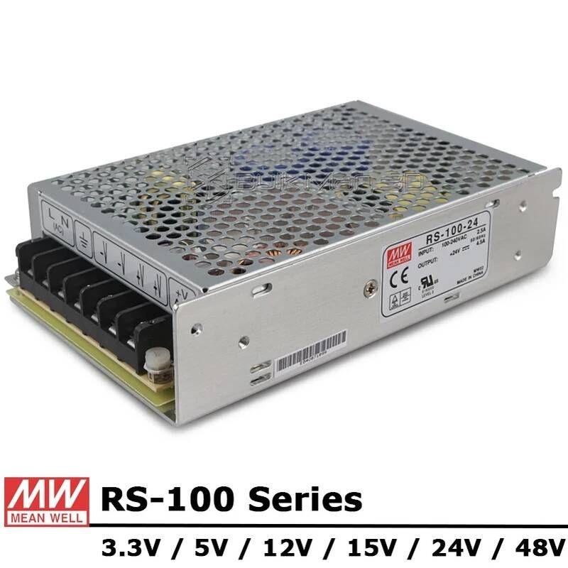 UnKnown [해외] 캠핑 자충 침대 전기 에어 매트 Mean Well RS-100 시리즈 AC/DC 100W 3.3V 5V 12V 15V 24V 48V 단일 출력 스위칭 전원 공급 장치