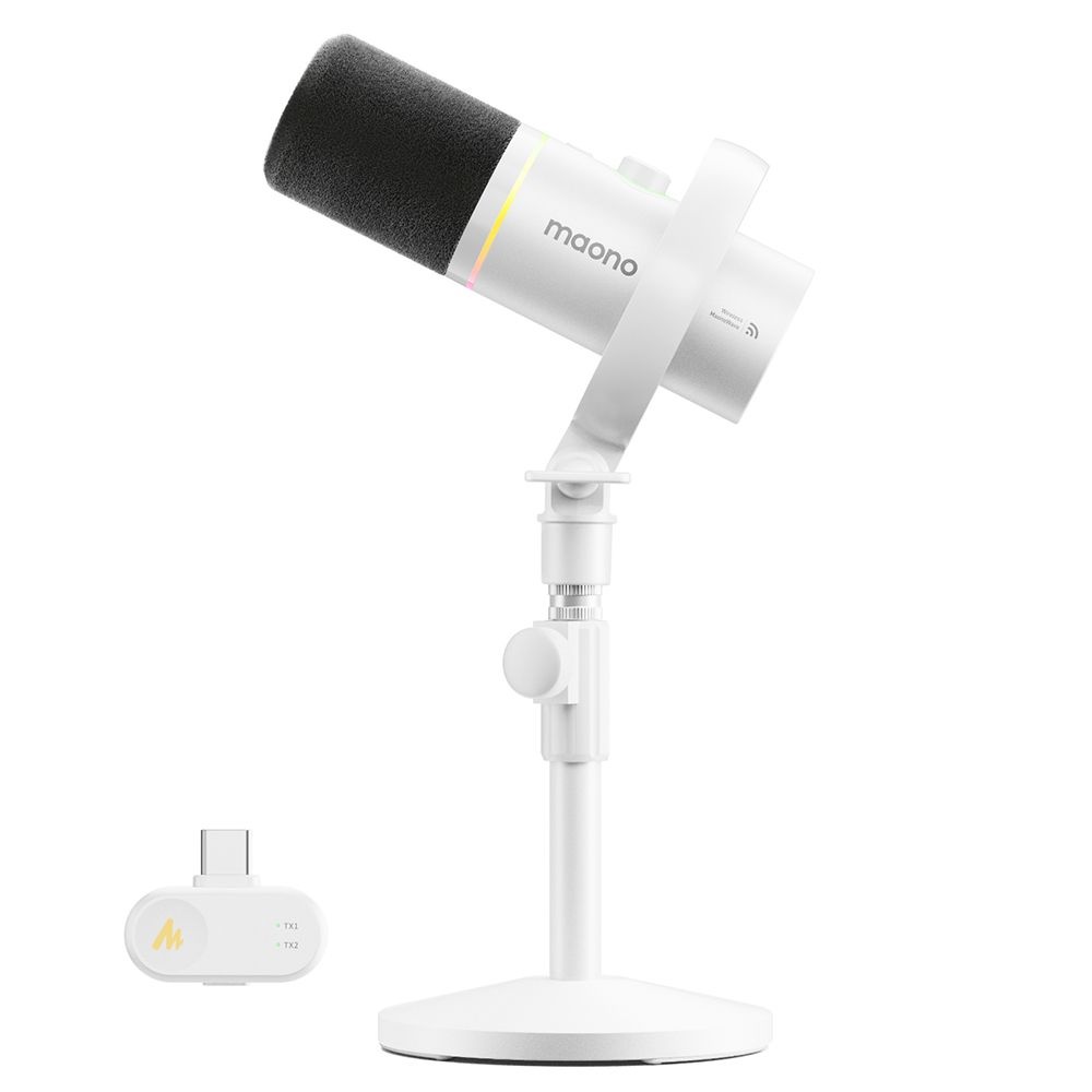 MAONO 마오노 PD200W 하이브리드 무선 팟캐스트 방송용 유튜버 녹음용 다이나믹 마이크