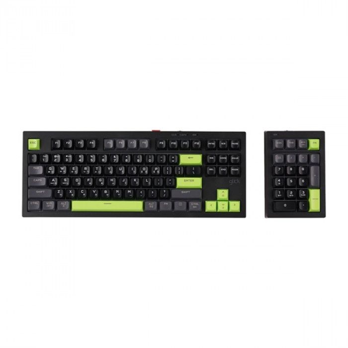 [오늘출발] 지클릭커 OFFICEPRO 사일런스M 멀티포지션 WK87+NK21 무선 키보드 (Poker Green)