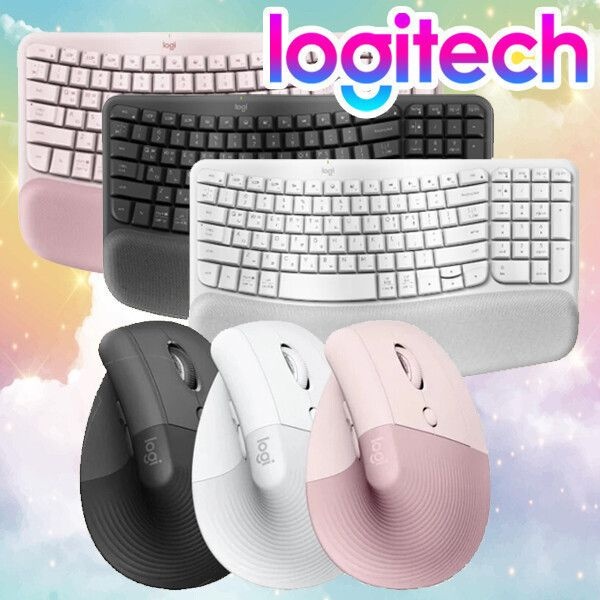 키스킨증정 로지텍 WAVE KEYS + 리프트 버티컬 무선 키보드 마우스 세트 국내정품 키스킨증정