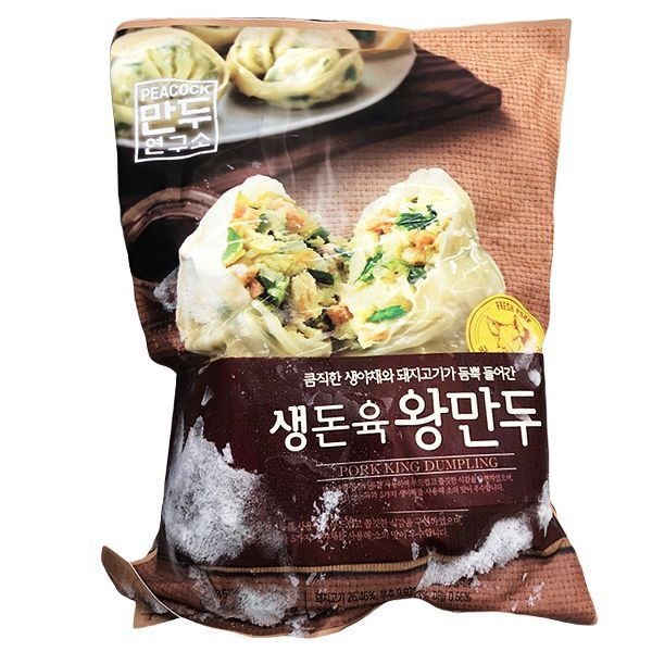[피코크] 만두 연구소 생 돈육 왕 만두 350g X 1개