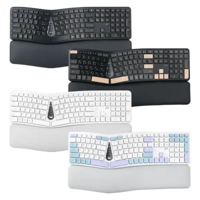 [오늘출발] 지클릭커 OFFICEPRO EK300 인체공학 무선 키보드 (화이트)