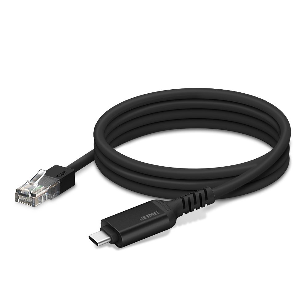 아이피타임(ipTIME) UC2LAN 블랙 기가비트 랜케이블 C타입 지원