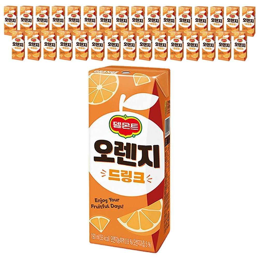 롯데 델몬트 오렌지 드링크 190ml x 32팩