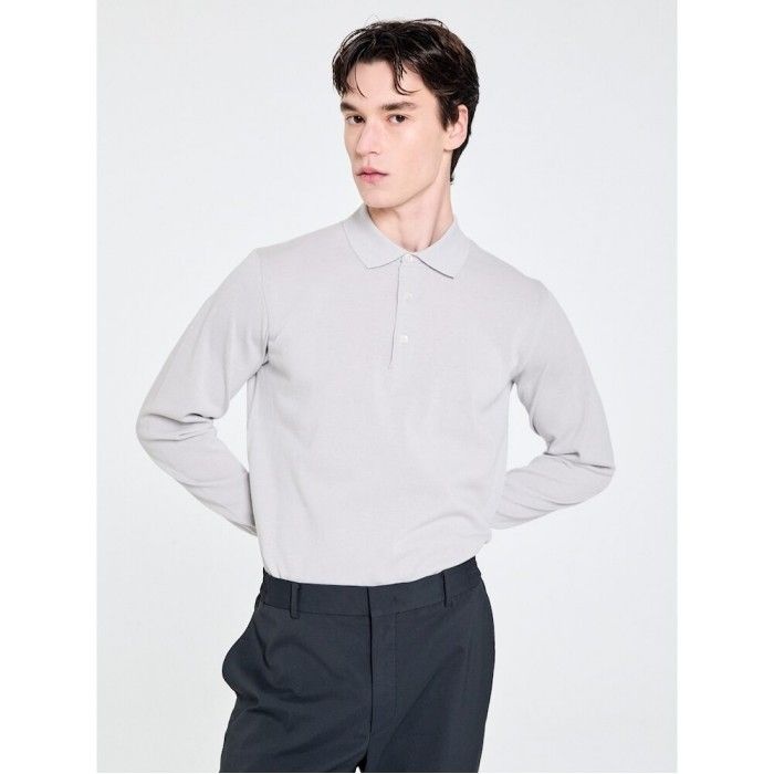 GLXY (GALAXY LIFESTYLE) GLXY [갤럭시라이프스타일] 三無衣服 6M 긴팔 폴로 넥 스웨터 - 라이트 그레이 GC6251S152 GC6251S152