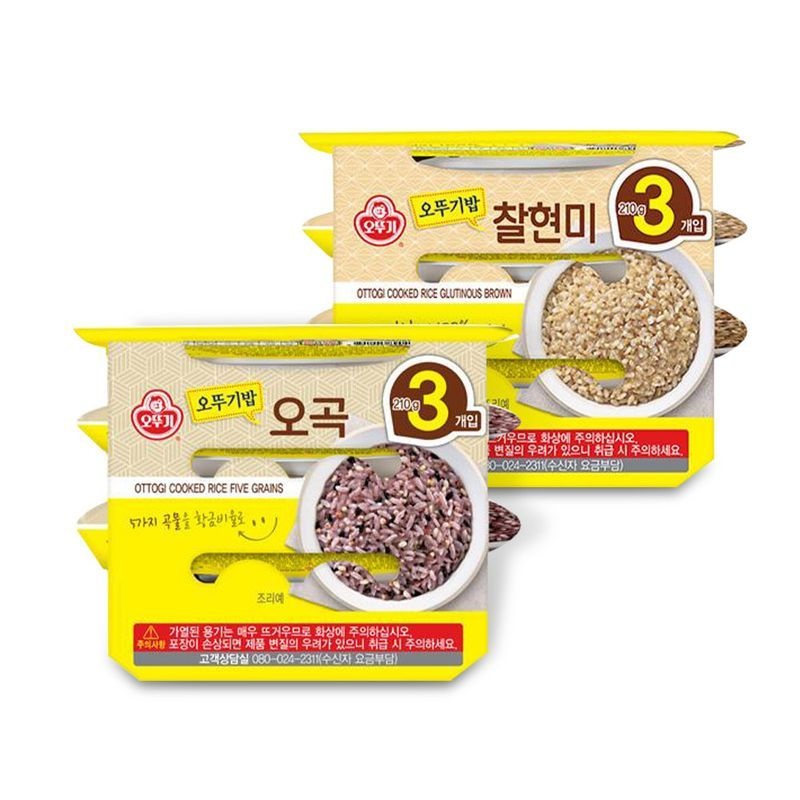 오뚜기 [오뚜기] 오뚜기밥 오곡 210g x 6개 + 오뚜기밥 찰현미 210g x 6개