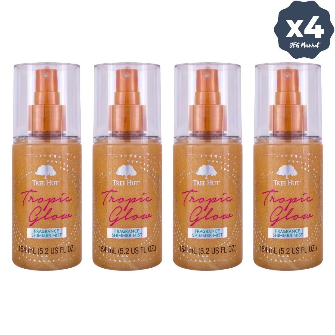 [해외] 트리헛 트로픽 글로우 쉬머 헤어 앤 바디 미스트 154ml, 4개