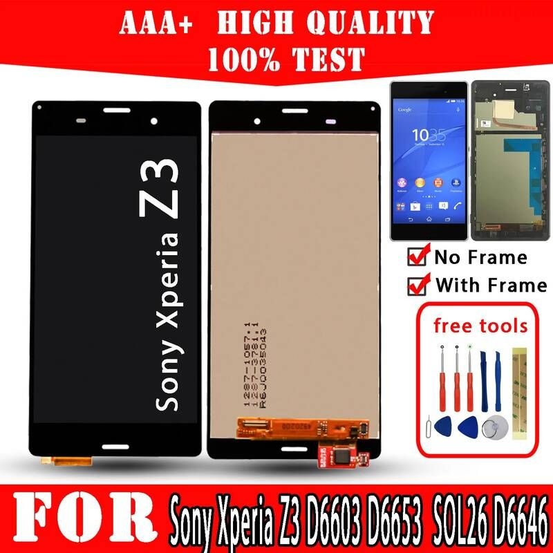 [해외] 스마트폰 액정 교체 부품 소니 Xperia Z3 D6603 D6643 SOL26 D6646 디스플레이 프리미엄 품질 터치 스크린 전화 수리용 오