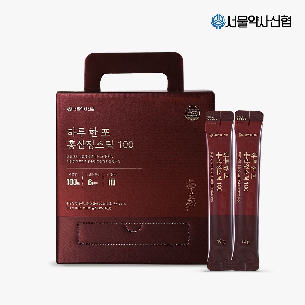 [오늘출발] 서울약사신협 대용량 하루 한포 홍삼정 스틱100 10g x 100포
