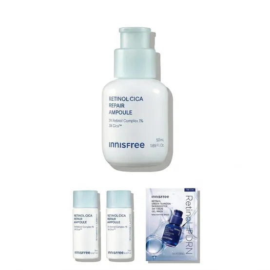 레티놀 시카 앰플 50mL + 레티놀 시카 앰플 10mL 2개+ 레티놀 PDRN 앰플 겔 마스크 1매