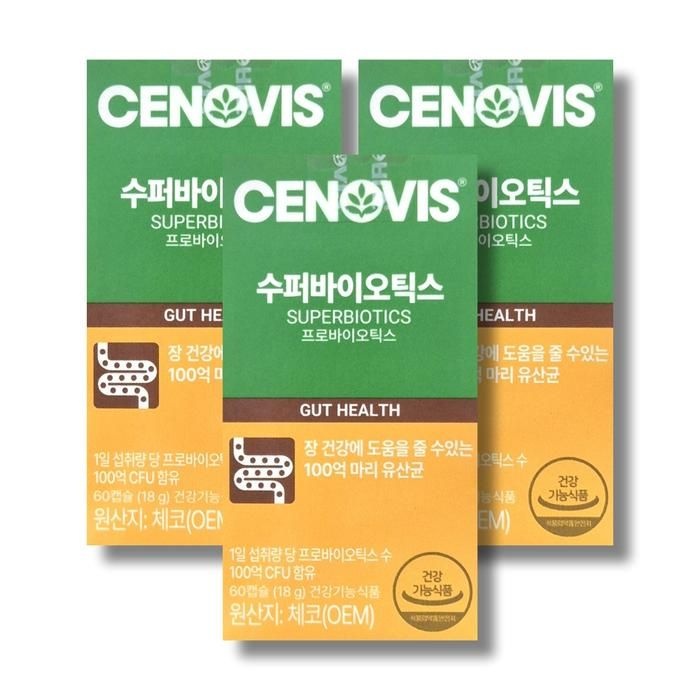 세노비스 수퍼바이오틱스 300mg 60캡슐 3박스_WB