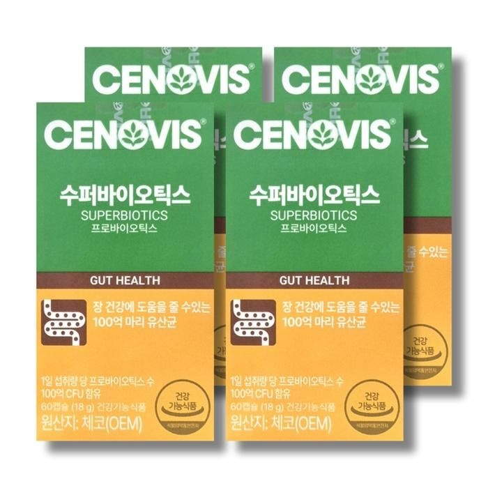 세노비스 수퍼바이오틱스 300mg 60캡슐 4박스_WB