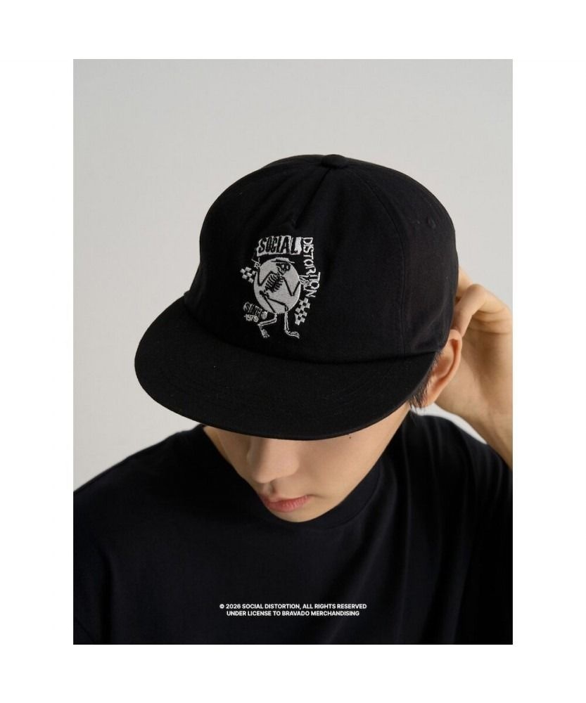 삼성물산 패션부문 에잇세컨즈 [UNIVERSAL MUSIC] SOCIAL DISTORTION 로고 5패널 캡 블랙 45678BSS35 6815941