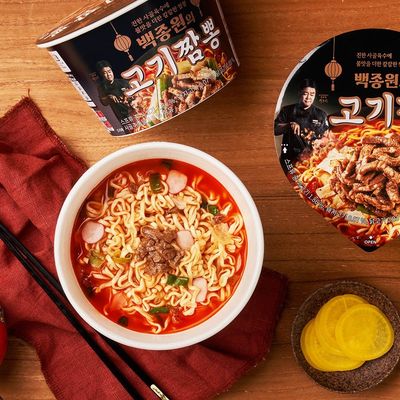 [TBK] 고기 짬뽕 컵라면 105g 16개, 1박스