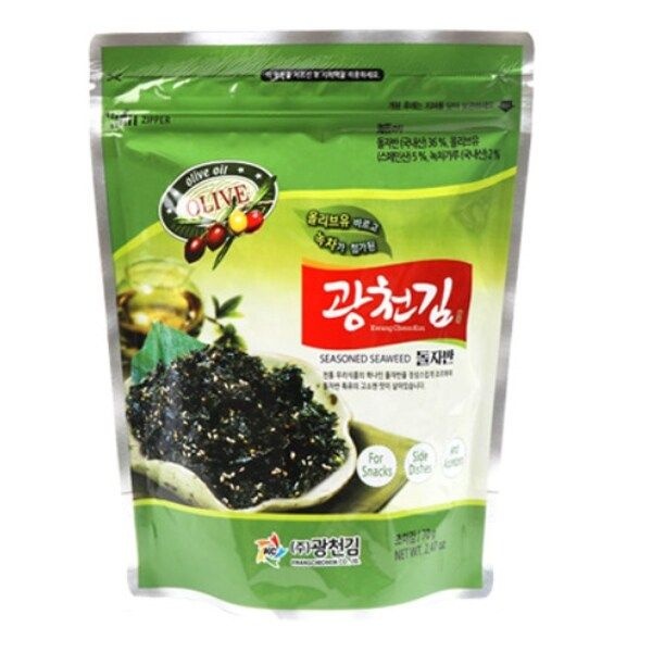 광천김 올리브유 녹차 돌자반볶음 20봉/김자반/조미김/구운김