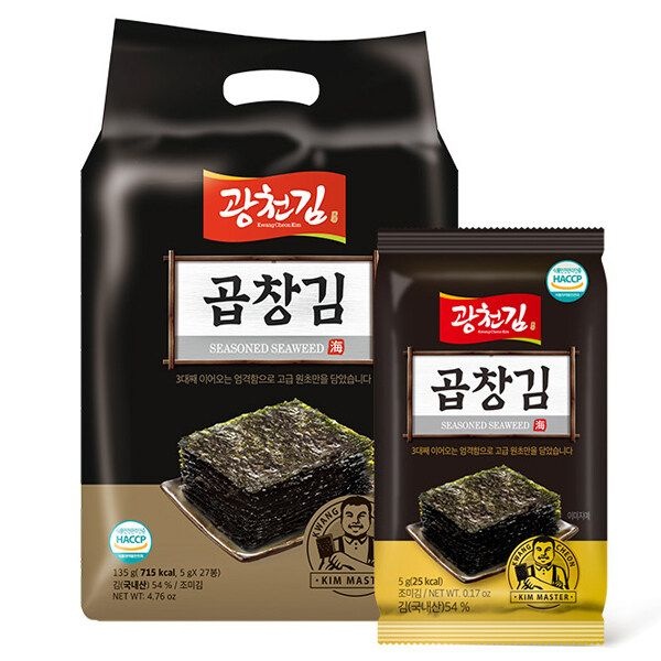 [G]광천김 곱창김 도시락김 27봉/조미김/구운김