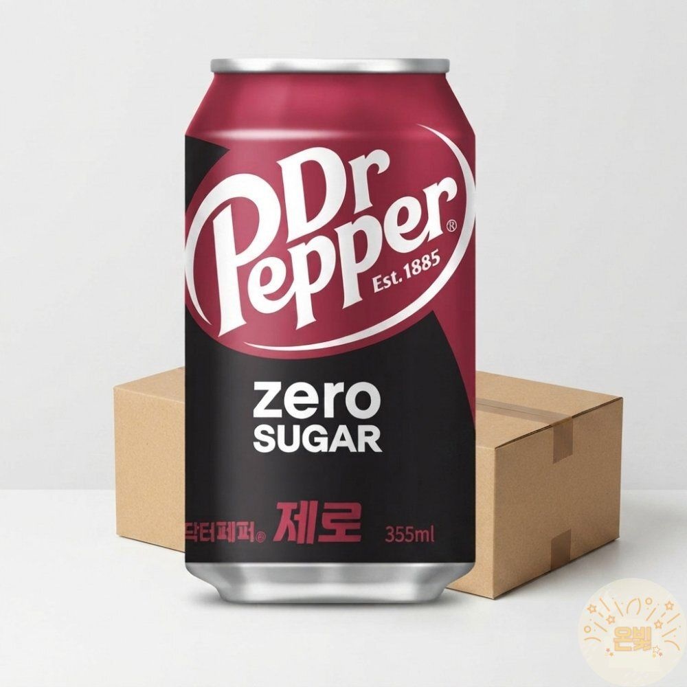 코카콜라음료 온빛마켓 닥터페퍼제로355ML 24캔 체육대회간식 탄산음료수