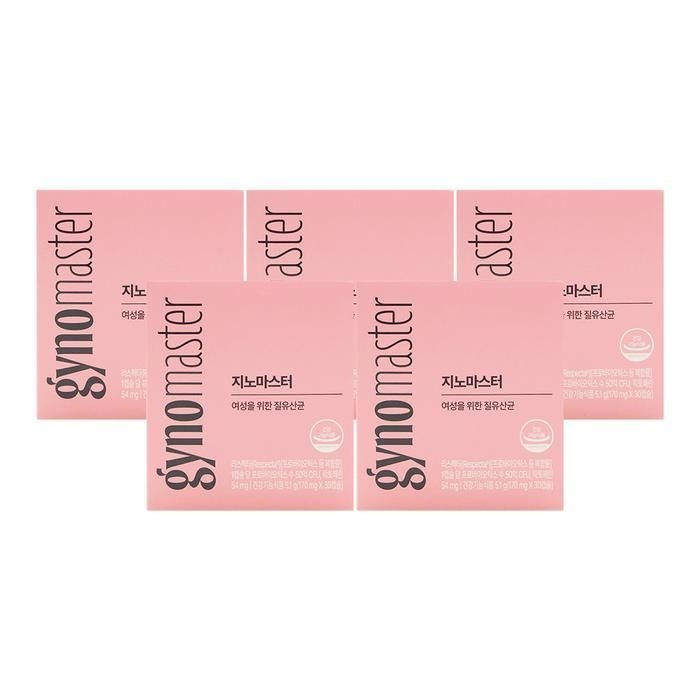 마스터바이옴 지노 마스터 여성 질유산균 170mg x 30캡슐 x 5박스