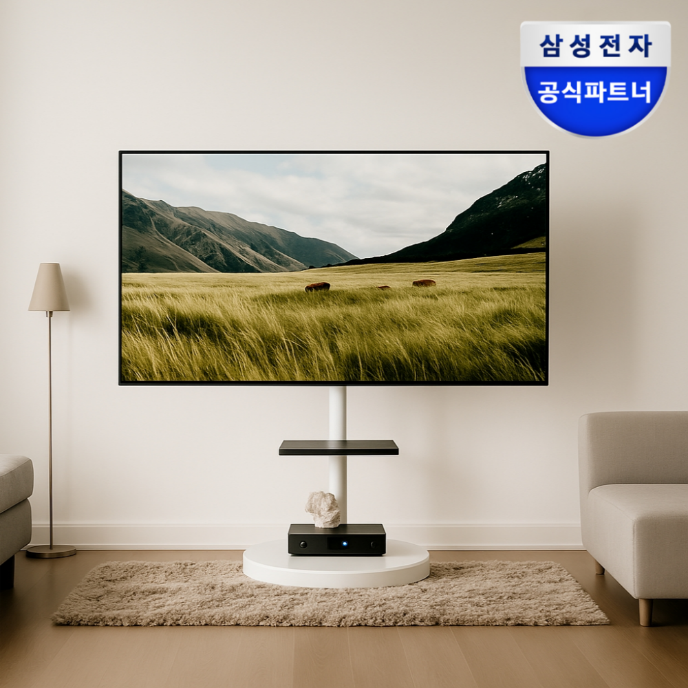 삼성전자 삼성 비지니스 TV LH55BEFHLGFXKR + 사제형 이동식 거치대 4K UHD 138cm 유튜브 동축지원 (사용자설치용)