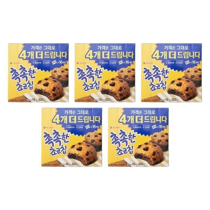 오리온 촉촉한 초코칩 16개입 x 5박스