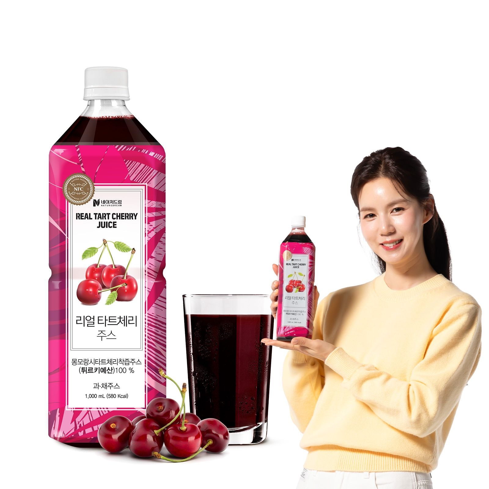 네이처드림 리얼 타트체리주스 NFC 착즙 100 원액 1000mL /3+1이벤트