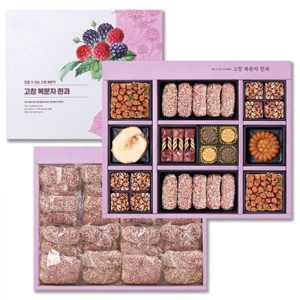 사임당 고창복분자 한과세트 2단 580g, 약과 유과 오란다 강정 다식 추석 명절 선물세트