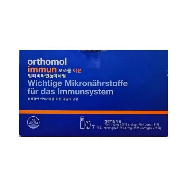 [하프클럽]오쏘몰 이뮨 멀티비타민 미네랄 (액상 20ml + 정제 919mg) x 7개입 1박스  HIS
