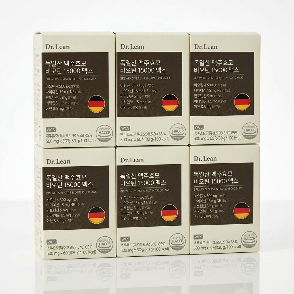 닥터린 독일산 맥주효모 비오틴 15000 맥스 60정 6박스