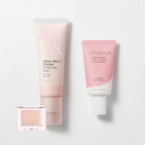 MISSHA MISSHA 미샤X후니언 공동개발 글로우 스킨 틴티드 톤업선 30ml X 1개 스킨밤 20ml 1개모던섀도우 본품 J10712 986822