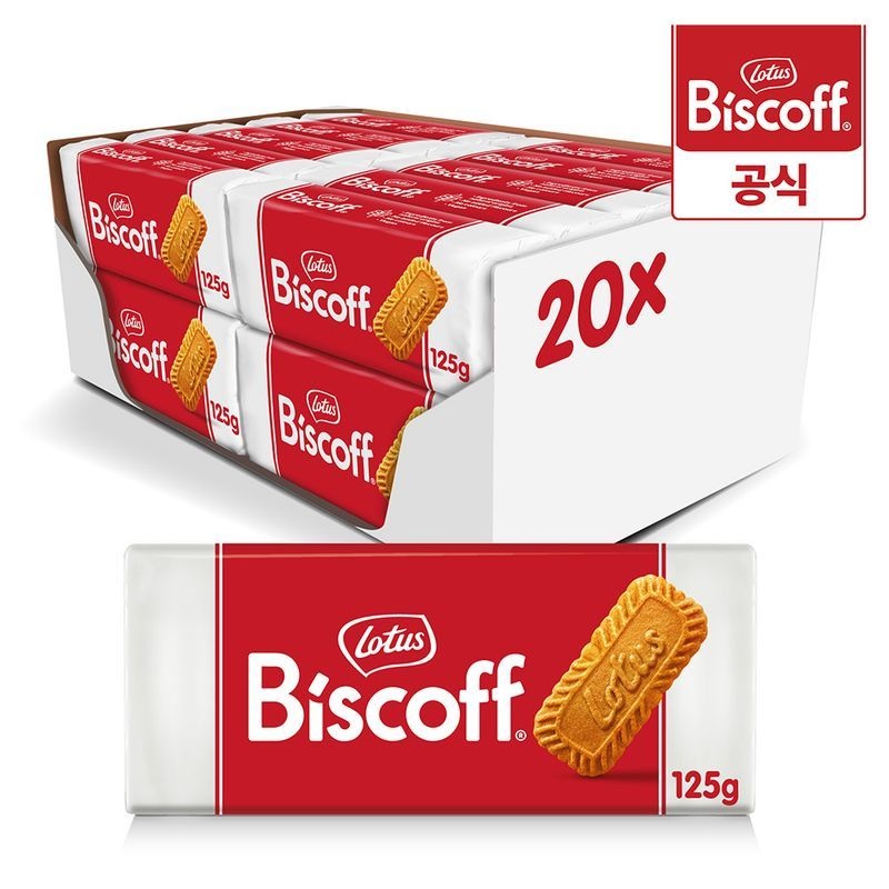 로투스 비스코프 비스킷 125g 1박스 (125g x 20개)