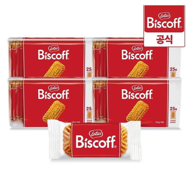 로투스 비스코프 비스킷 싱글팩 25개입 (156g x 4개)