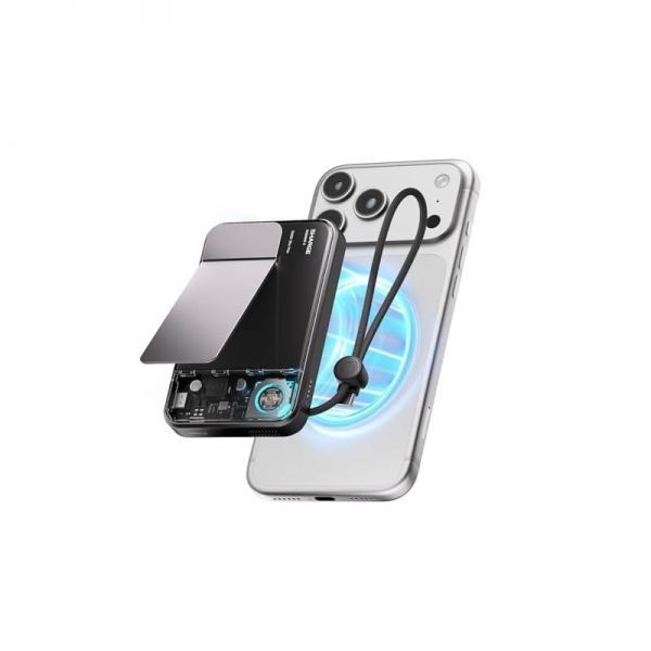 sharge [해외] 샤지 ICEMAG 3 맥세이프 휴대용 충전기 Qi2 25W 마그네틱 파워 뱅크 10000mAh 35W USB C 고속 충전 액티브 쿨링 내장 케이블