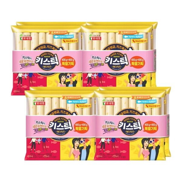 롯데웰푸드 [롯데푸드] 키스틱  체다치즈 400g+400gx4개