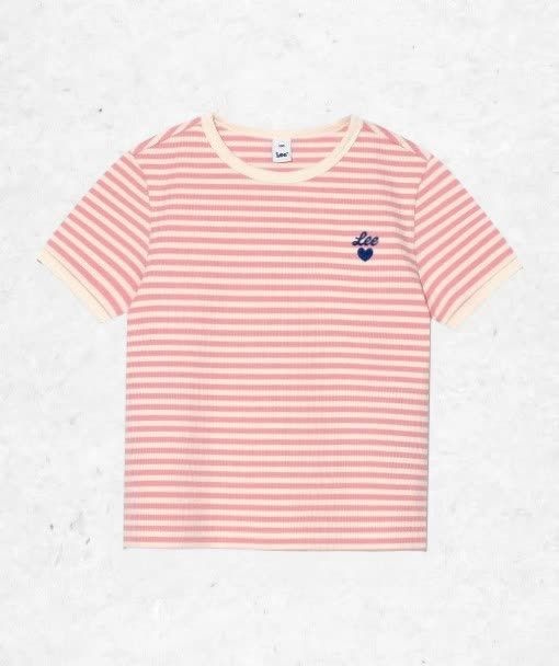 <매장정품> 리 LEE 키즈 스트라이프 링거 티셔츠 핑크 LK2502ST77PI V1LDE 1519294