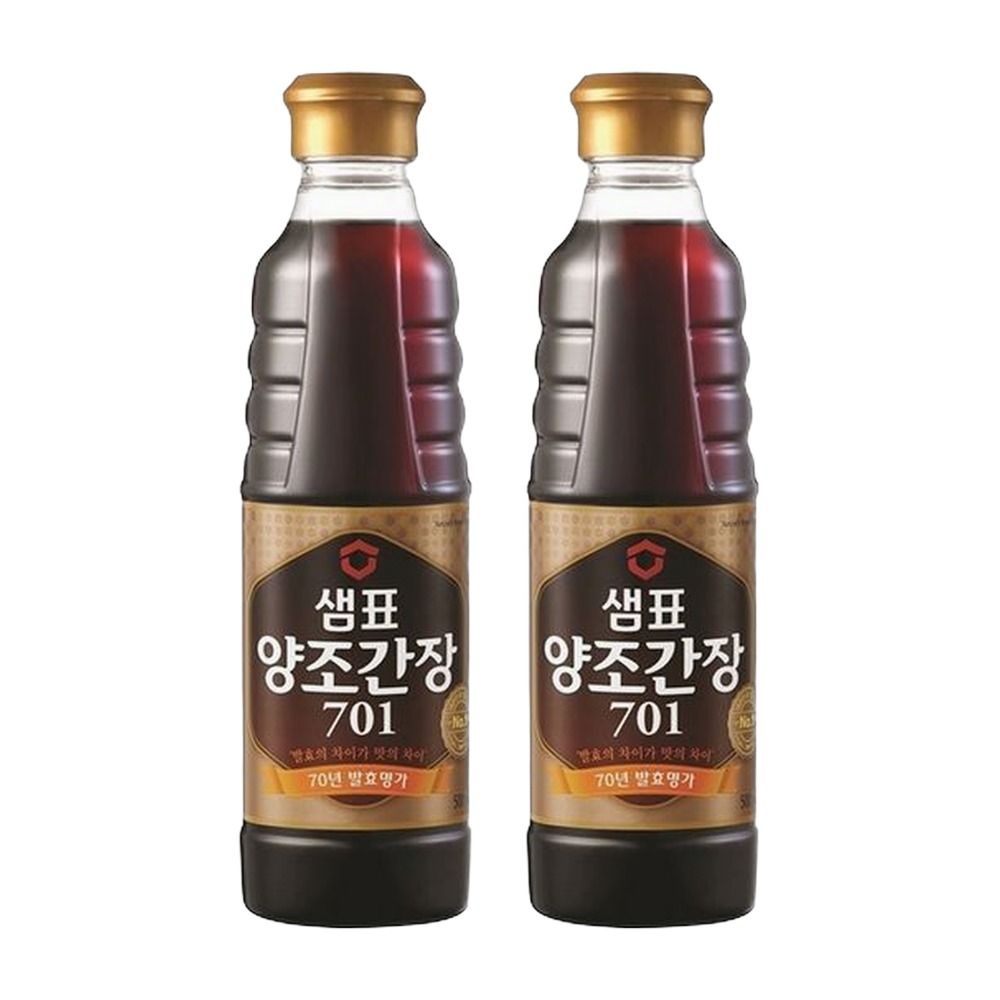 샘표 음식용 감칠맛 집장 식당용 옛날 만능 소스 간장 양조간장 701 500ml 2개