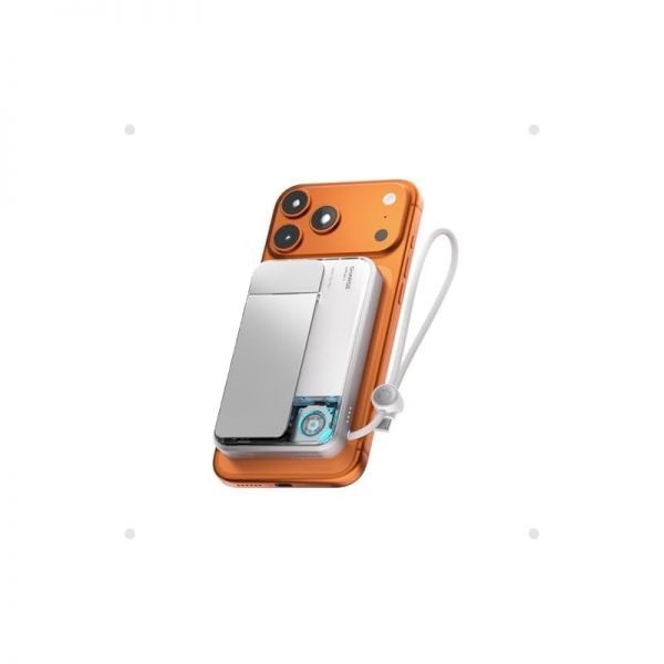 sharge [해외] 샤지 ICEMAG 3 맥세이프 휴대용 충전기 Qi2 25W 마그네틱 파워 뱅크 10000mAh 35W 내장 케이블 포함 액티브 쿨링 접이식