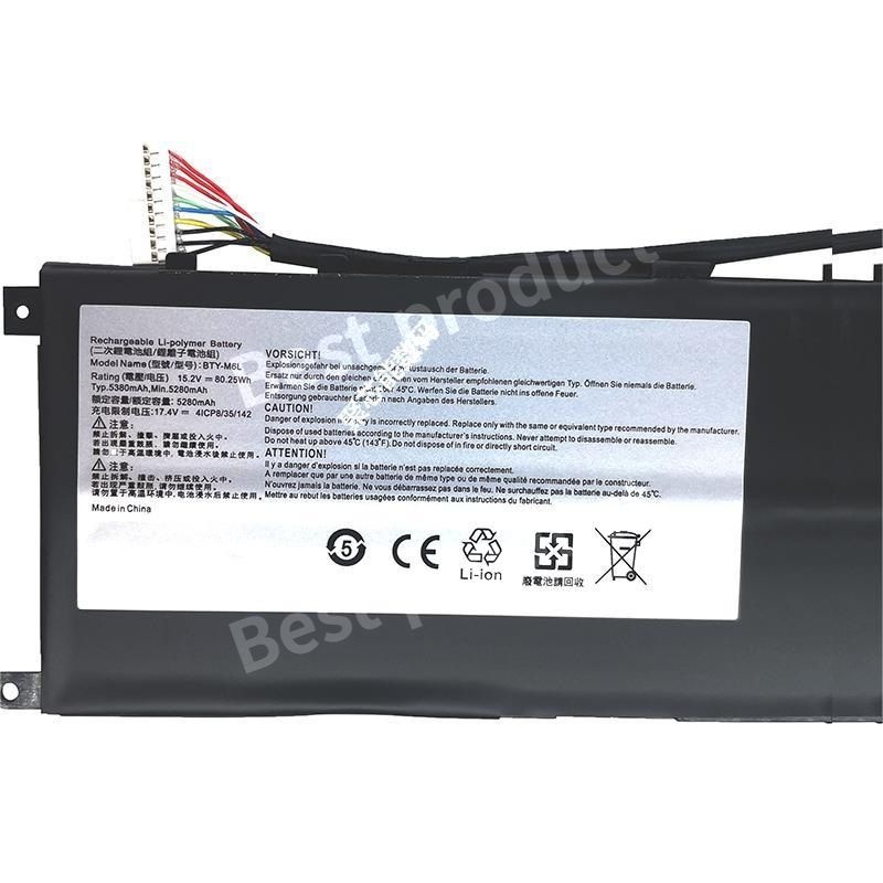 [해외] MSI 노트북 배터리 BTY-M6L 호환 GS65 8RF GS75 PS63 PS42 P65 P75 MS-16Q2
