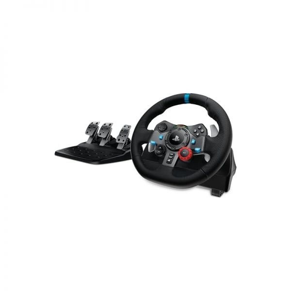 [해외] Logitech 로지텍 G29 Driving Force 레이싱 휠 플로어 페달 리얼 포스 피드백 스테인리스 스틸 패들 시프터 PS5 PS4 PC Mac용