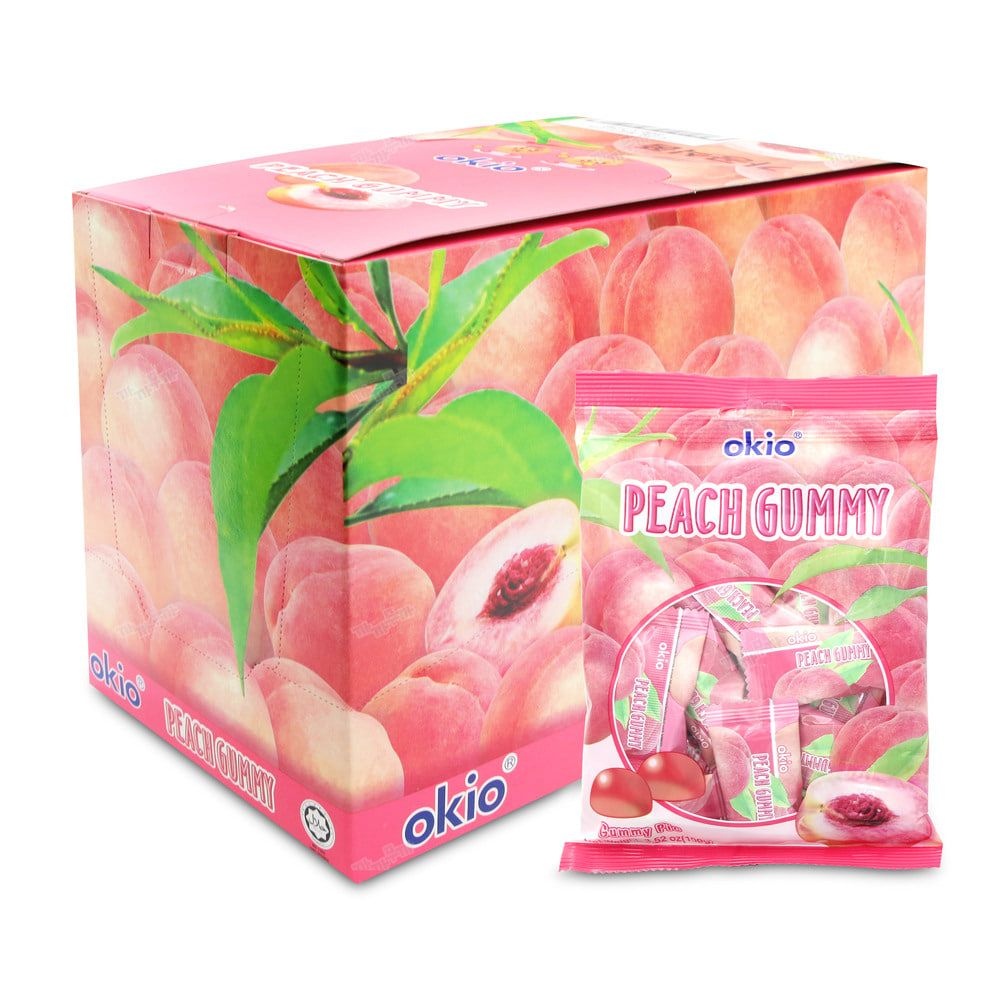 [온누리상품] 오키오 복숭아 구미 80g x 12개 (1통)